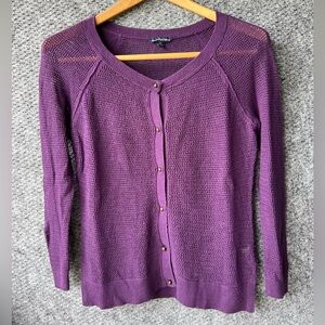 American Eagle Outfitters Purple Knit Cardigan